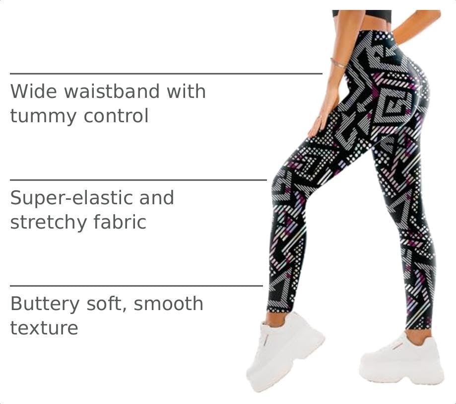 SINOPHANT High Waisted Leggings for Women - Full Length Capri Buttery Soft Yoga Pants for Workout Athletic