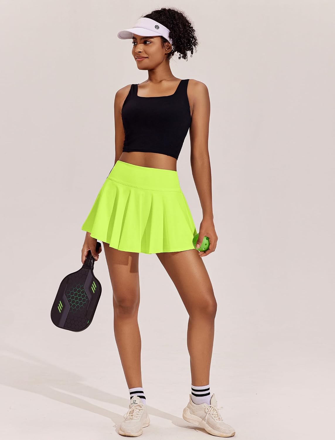 PINSPARK Womens Tennis Skirt 14" Pleated Athletic Golf Skorts with Pockets