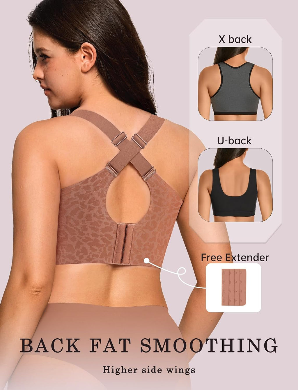 OEAK Womens Wireless Jelly Bras Plus Size Support Push Up Comfortable Bra